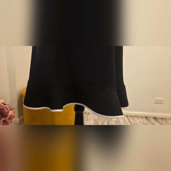 Ted Baker Black Dress with White Accents, Size 2 - Picture 6 of 16